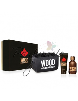 Dsquared2 Wood Pour Homme SET: Toaletní voda 100ml + Sprchovací gél 100ml + Kozmetická taška
