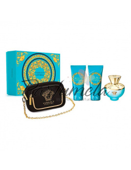 Versace Dylan Turquoise Pour Femme SET: Toaletní voda 100ml + Sprchový gél 100ml + Telový gél 100ml + Kozmetická taška